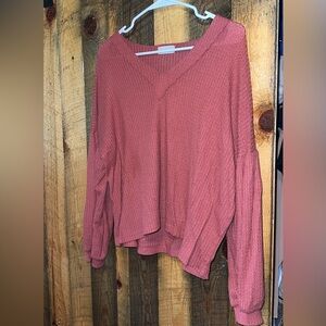 Stylish waffle long sleeve